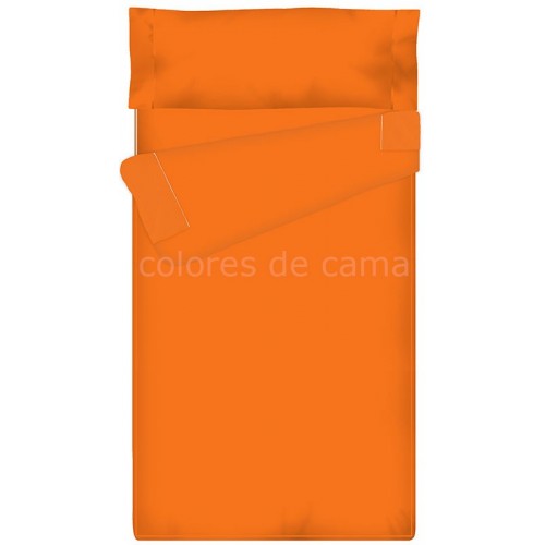 Saco nórdico Cremallera Liso 100 Algodón - NARANJA