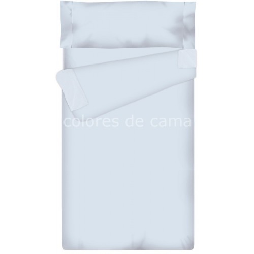 Saco nórdico Cremallera Liso 100 Algodón - AZUL CLARO