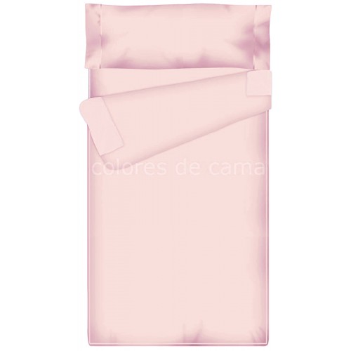 Saco nórdico Cremallera Liso 100 Algodón - ROSA