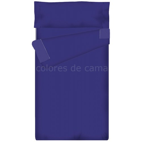 Saco nórdico Cremallera Liso 100 Algodón - AZUL OSCURO