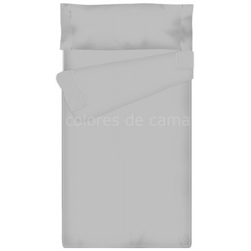 Saco nórdico Cremallera Liso 100 Algodón - GRIS CLARO