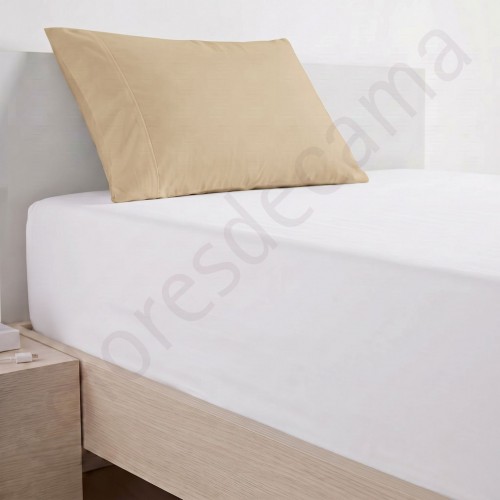 Funda de Almohada 100 Algodón - Arena natural - 75 cm